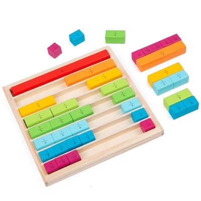极速D7WF Rainbow Fractionsv Decimal Cubes Montessori Materia