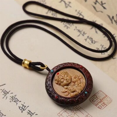 极速紫檀檀香f虚空八大守护神本命佛吊坠本命年十二生肖转运保平