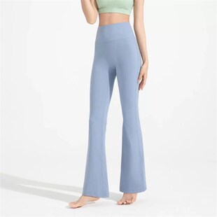 高品质显瘦裸感女高腰运动S紧身提臀健身裤 新品 2025瑜伽微喇叭裤