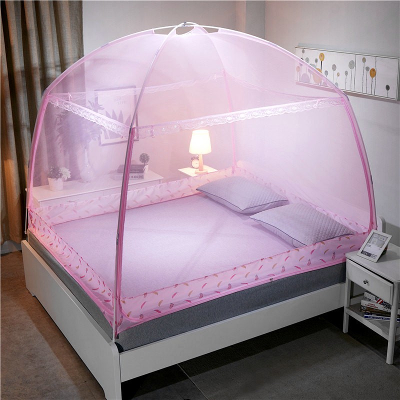 极速蒙古包蚊帐g三开门1.8m床防摔1.5双人家用2.0x2.2米加厚加密