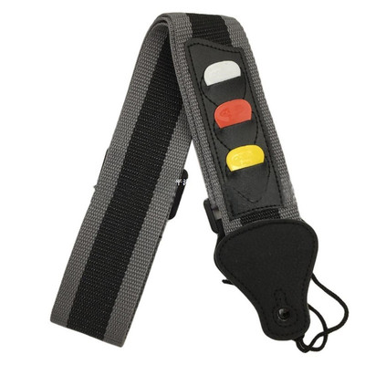 极速Guitar Strap with 3 Plectrum Holder Guitar ASccessories