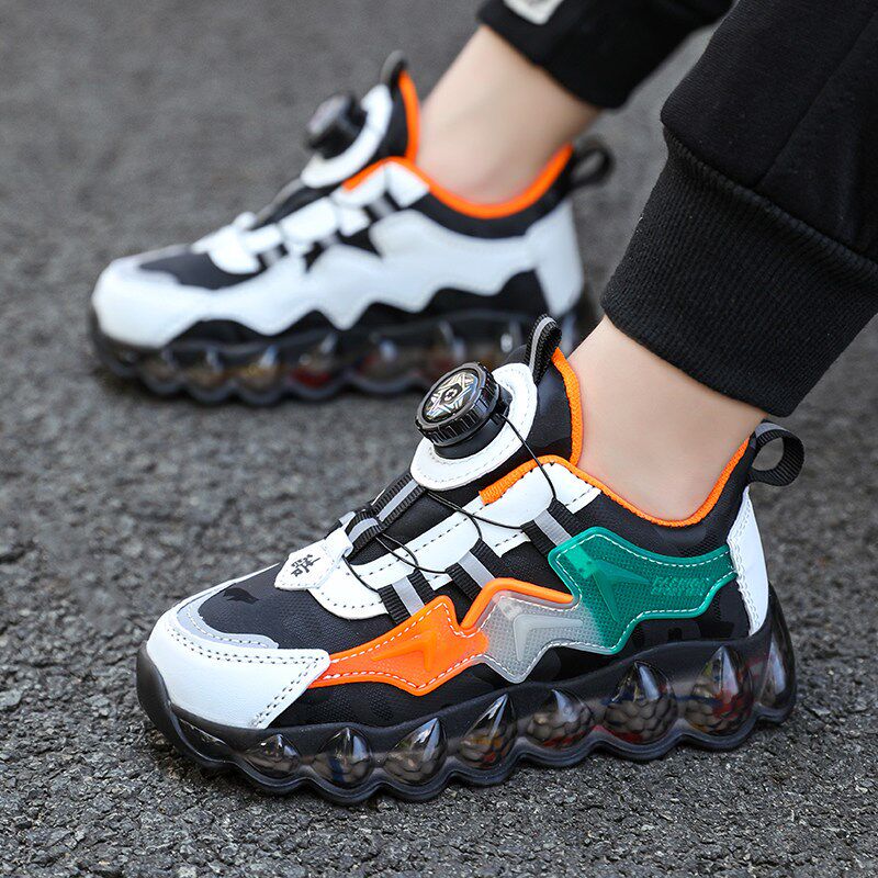 新品童鞋男童鞋子k2026新款皮面防水儿童运动鞋中大童男孩跑步鞋