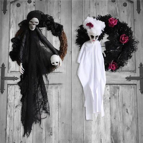 极速Halloween White Ghostu Door Hanging Ghost Festival Horro