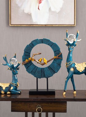 极速Home Decor Accessorries Modern Deer Statues Animal Sculp