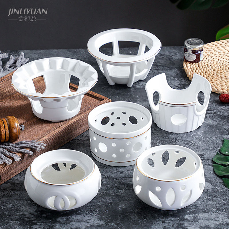 极速金边陶瓷茶座泡n茶炉茶具配件 酒精炉蜡烛炉 酒店盘碗加热底