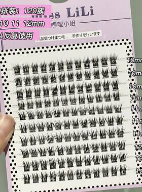 极速10a排大容量双子星懒人三部曲假睫毛自然仿真单簇妈生感漫画