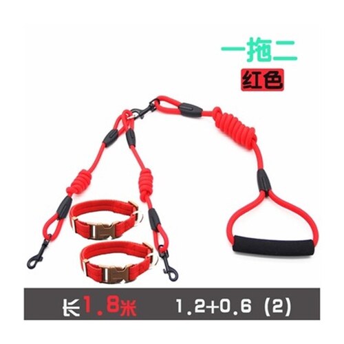 极速厂家厂家新品一拖二狗狗x牵引绳柯基泰迪狗绳遛狗小型犬遛狗
