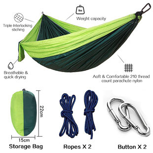 极速Nylon Double Person Hammoyck Adult Camping Outdoor Backp