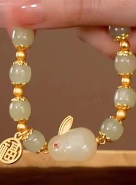 极速菩提手串冰透绕指柔渐层色粉色佛珠手錬学生女U男生盘玩圆珠