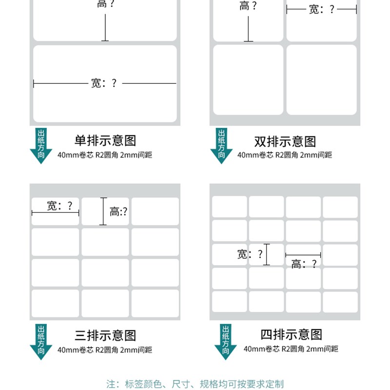 极速竖版双排铜版纸40*45*50 55 60 65I 70 75 80不干胶标签条码