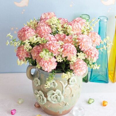 极速Artificial Fake Chrysanthemum Flower PlaQnt Home Office