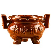 新品 陶瓷香炉家h用上香烧香香炉大号三足土香炉插蜡烛摆件招财炉