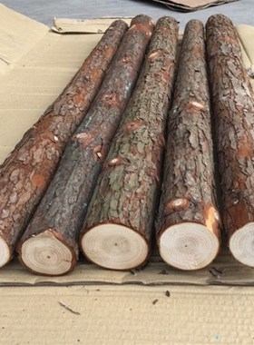 极速自然木头/杉木实木二米长料z/无皮本色圆木原木料/家装横樑/