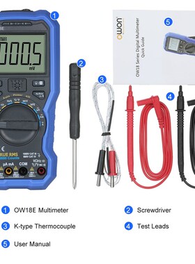 极速OW18E 4 Digital Multimeter ATrue RMS AC/DC Voltage Curre
