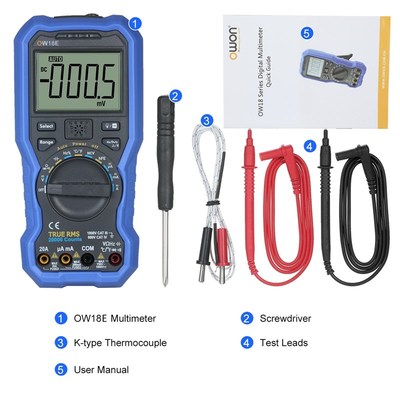 极速OW18E 4 Digital Multimeter ATrue RMS AC/DC Voltage Curre