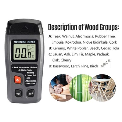 极速Pin Type Digital Wood Moisture Meter HygrometeVr 0-99.9%