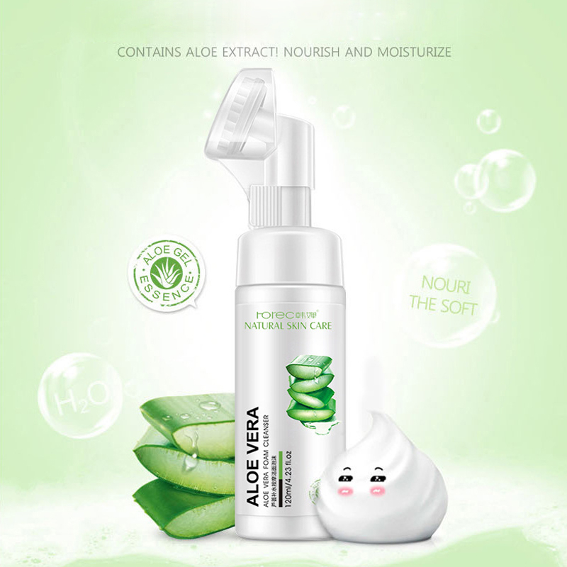 速发Aloe Vera Facial Cleanser Face Massage Cleaning Foam Cle