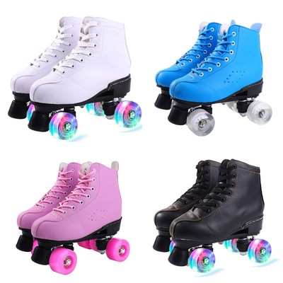 极速Artificial Leather Roller Skates Double LiRne Skates Wom