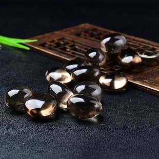 极速天然a优质椭圆形茶晶大颗粒摆件茶水晶原石把玩件鱼缸花盆造