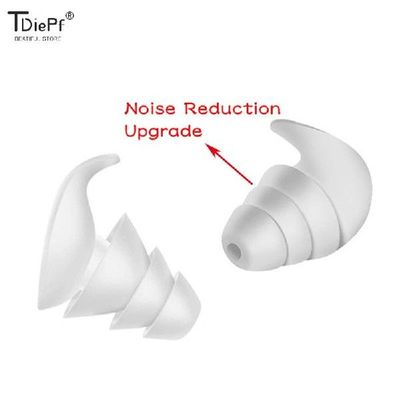 极速1Pair Silicone Sleeping Ear Plugs Sound Insulatio.n Ear