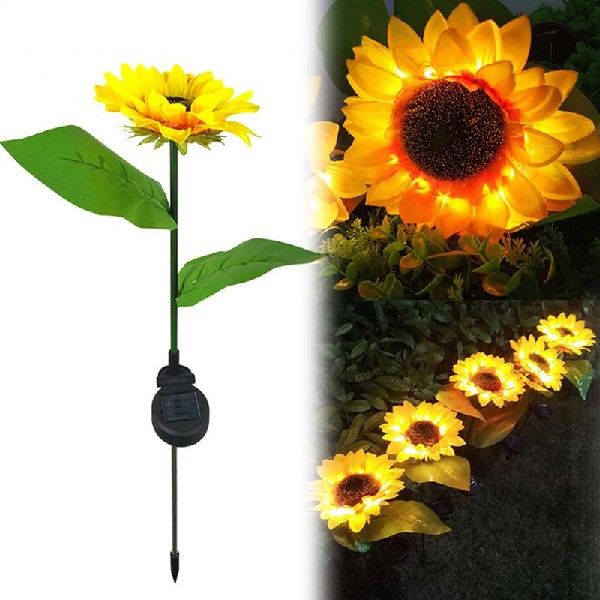 极速1pcbs Sunflowers Solar Lamps For The Garden And Vegetabl