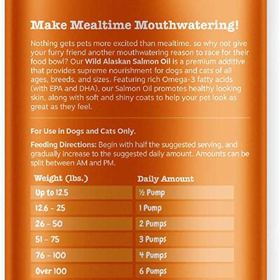 极速Zesty Pawhs Pure Wild Alaskan Salmon Oil for Dogs & Cats