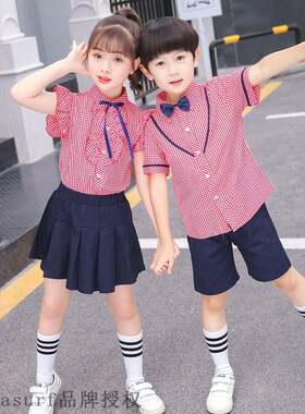 极速Primary school uniform summer suit kindergartUen uniform