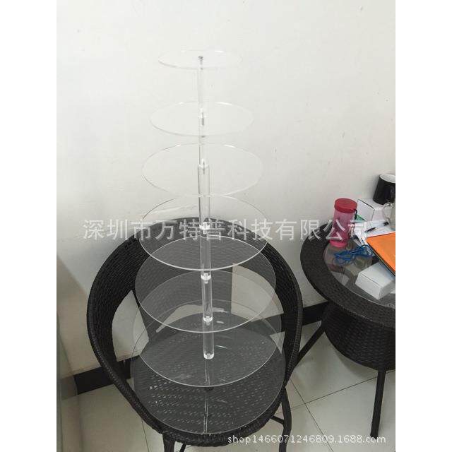 7层圆形纸杯蛋糕架 七层有机玻璃蛋糕架 acrylic cupcake stand