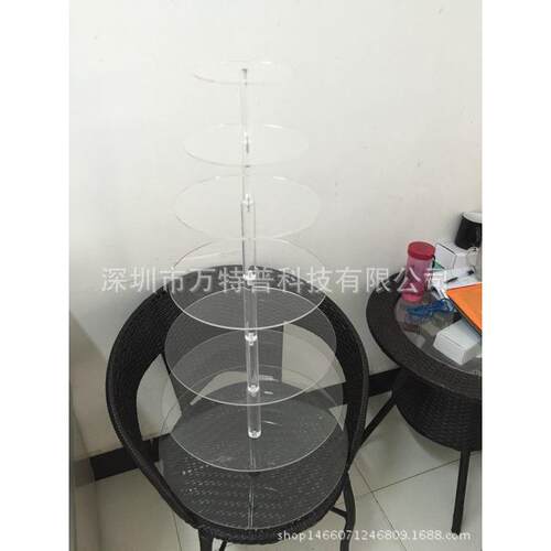 7层圆形纸杯蛋糕架 七层有机玻璃蛋糕架 acrylic cupcake stand