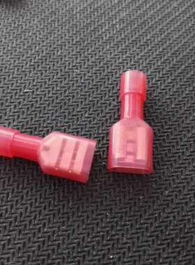 MDFN1.25-250插片公母对接红色一平方6.3冷压端子