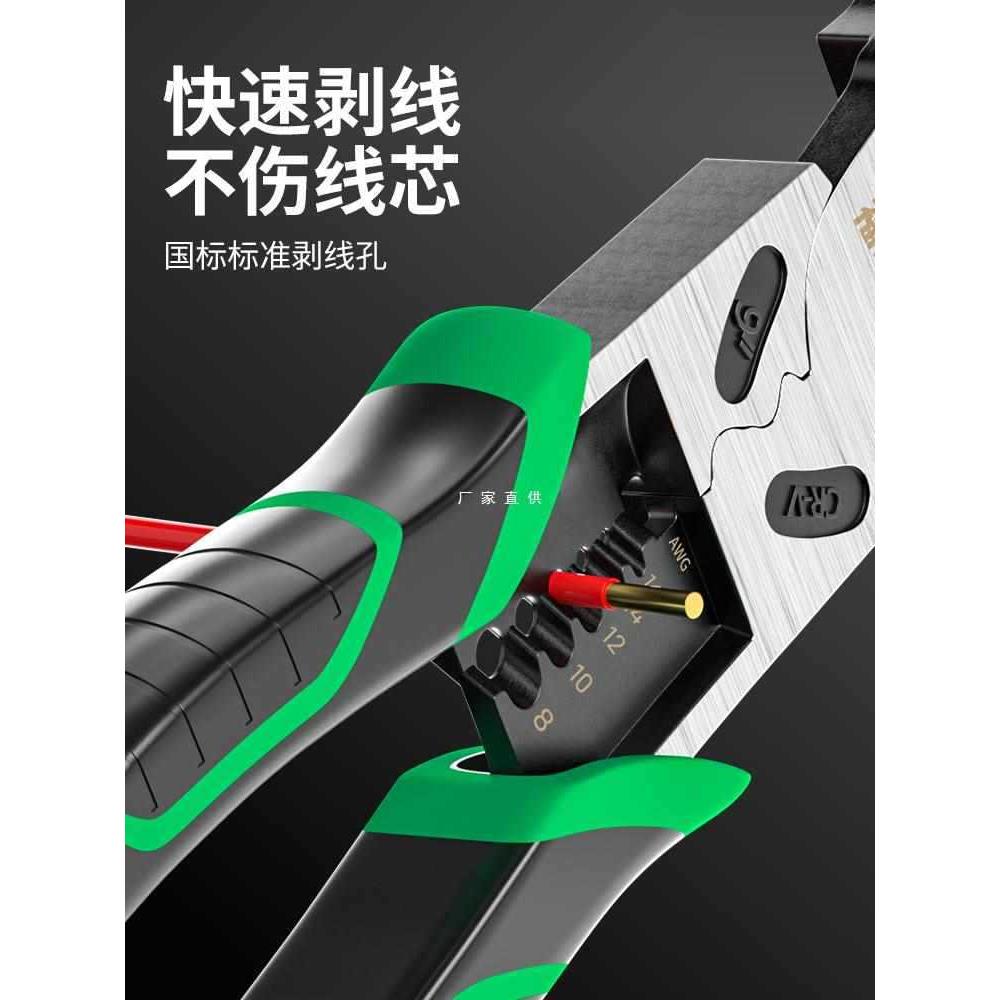 老虎钳电工尖嘴钳斜口钳子老虎钢丝钳大全多功能家用套装手钳