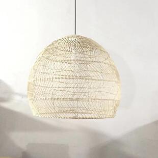 餐厅民宿农家乐火锅店灯笼编织吊灯藤条编织鸟巢客厅书房吊灯