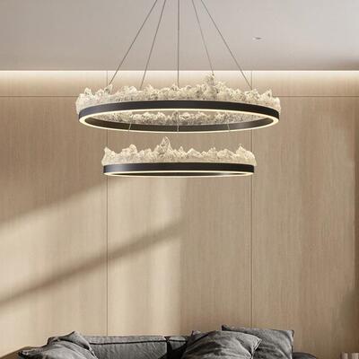 现代轻奢冰山客厅吊灯意式极简北欧设计师简奢高端大气卧室餐厅灯