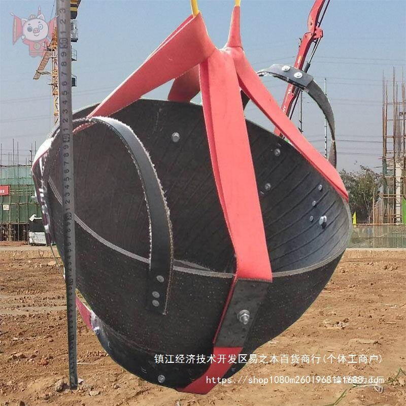 大小槽建筑工地水泥用号吊砂泥土吊机装修混橡胶桶斗轮胎吊料钢丝