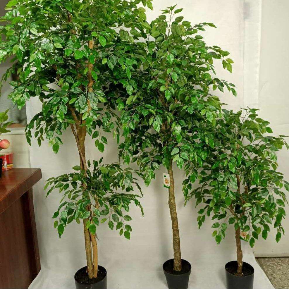 室内仿真植物迷你榕树 办公室装饰落地盆栽景客厅仿真植物假树批