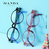 新款 儿童防蓝光眼镜TR5115男女童双色圆框平光镜带防滑脚套可调节