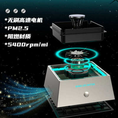 智能烟灰缸空气净化器家用客厅办公室车载吸烟去除二手烟创意礼物