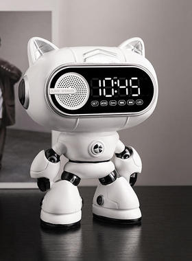 贝汉美智能闹钟装饰品摆件现代客厅卧室桌面床头柜摆学生台式时钟