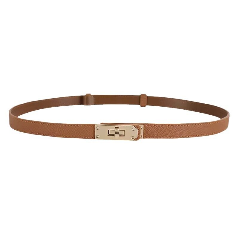 现货腰带女士百搭真皮西装裤收腰风衣女款牛皮细皮带H细带轻奢风