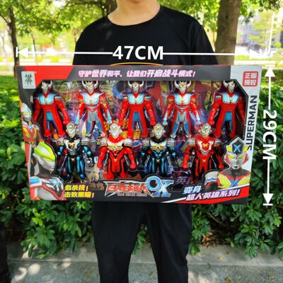 正版百变超人儿童发光发声武器大礼盒套装模型玩具培训机构礼品