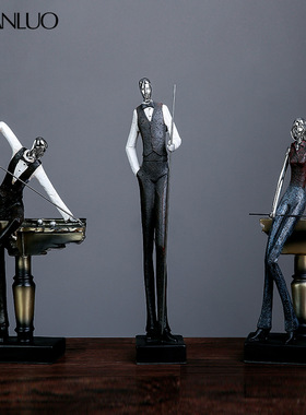 创意桌球人物摆件家居客厅桌面办公室酒店软装创意家居装饰工艺品