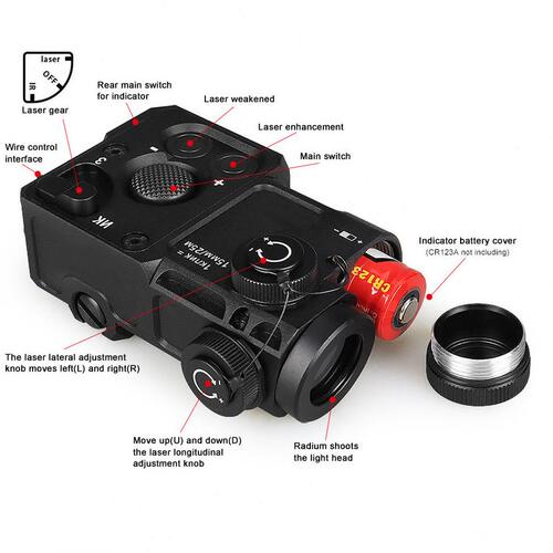 全金属 CNC 阳极 泽宁特PERST-4镭射指示器 绿+IR户外头灯