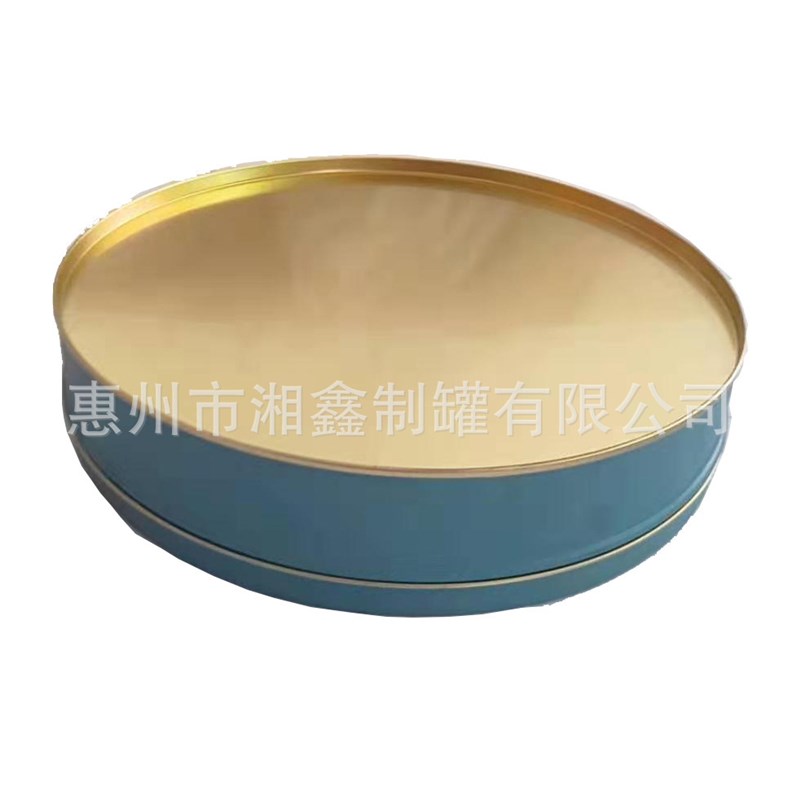 热销圆形马口铁盒子 曲奇饼干巧克力礼品包L装盒子 大号圆形铁盒
