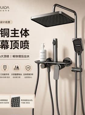惠达花洒套装全铜家用卫生间浴室沐浴增压喷头洗澡淋浴器5095