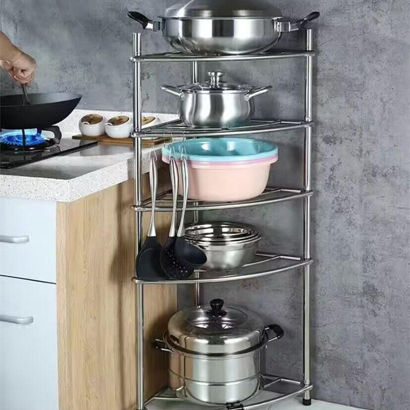 加厚不锈钢三角架化妆室置物架落地式家用浴室厕所放脸盆收纳层架