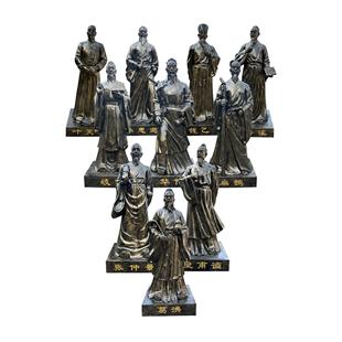 玻璃钢彷铜十大名医雕塑名医半身像扁鹊张仲景华佗胸像中医馆摆件