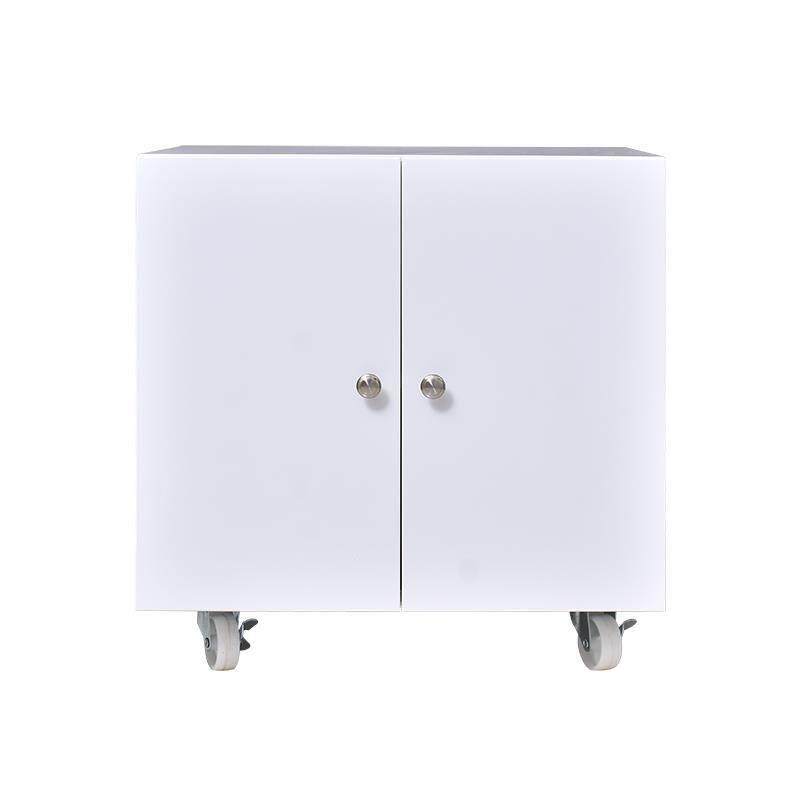 森拓打印机柜子工作台复印机放置架子滑轮矮柜办公文件储物柜 白