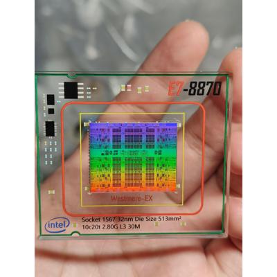 intel英特尔至强xeon E7 8870CPU晶圆摆件集成电路芯片半导体滴胶