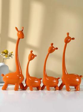 一家四口创意小鹿摆件客厅电视柜家居三口之家玄关酒柜装饰品礼物