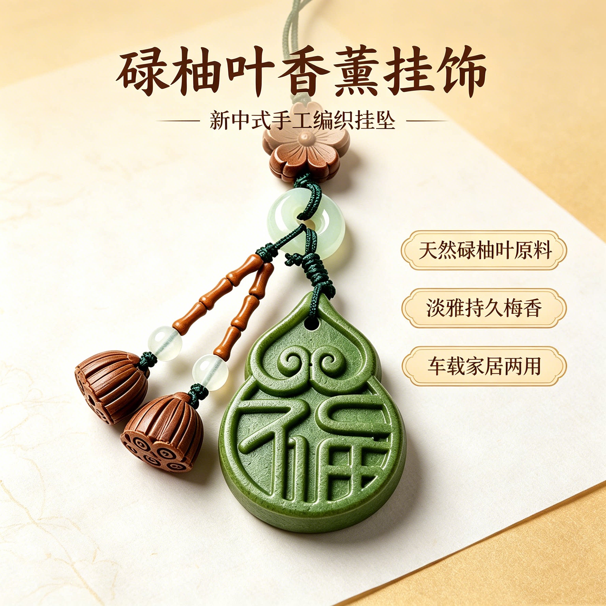 碌柚叶合香牌【去晦+转运+招财】图片